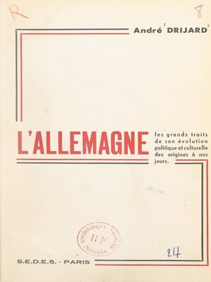 cover image of L'Allemagne